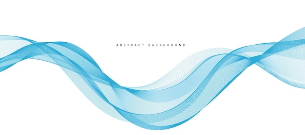 Abstract smooth flowing blue wavy design background