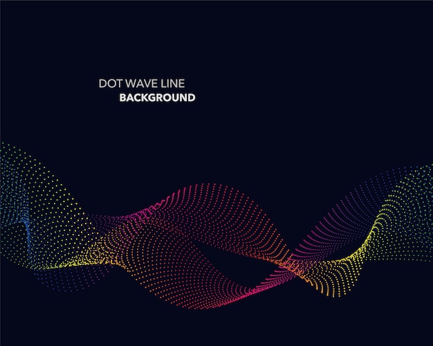 Abstract spectrum gradient wave, dot line, futuristic style background