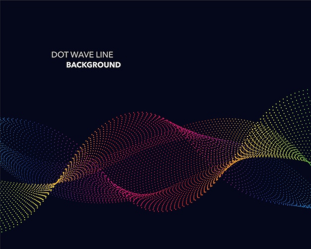 Abstract spectrum gradient wave, dot line, futuristic style background