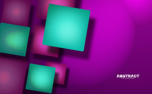 Abstract square 3D color background