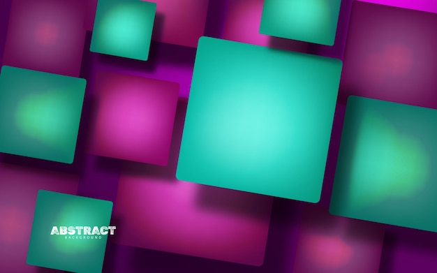 Abstract square 3D color background