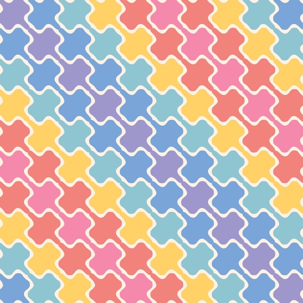 Abstract squares background Retro groovy poster