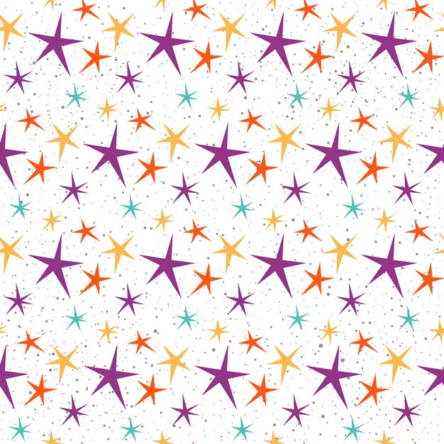 Abstract star pattern background. Bright irregular childish illustration  for design card, invitation, t shirt, album, textile fabric, garment, bag, scrapbook, poster, banner etc
