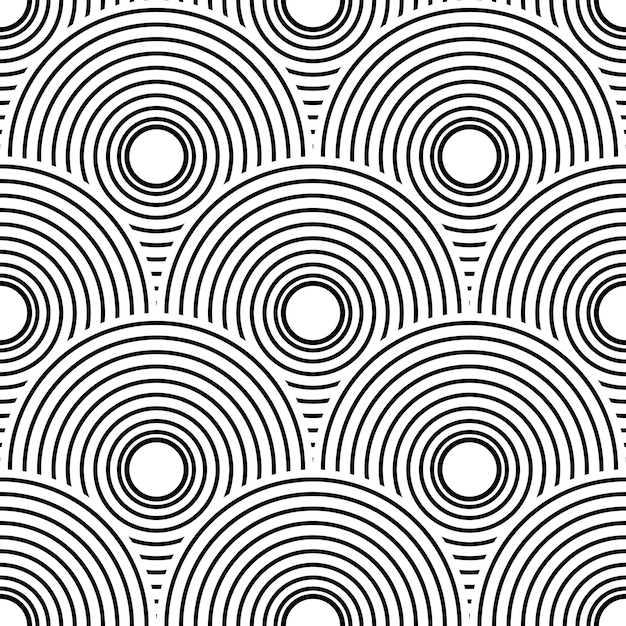abstract striped fish scale seamless pattern. ornamental tile, mosaic background. arch infinity card