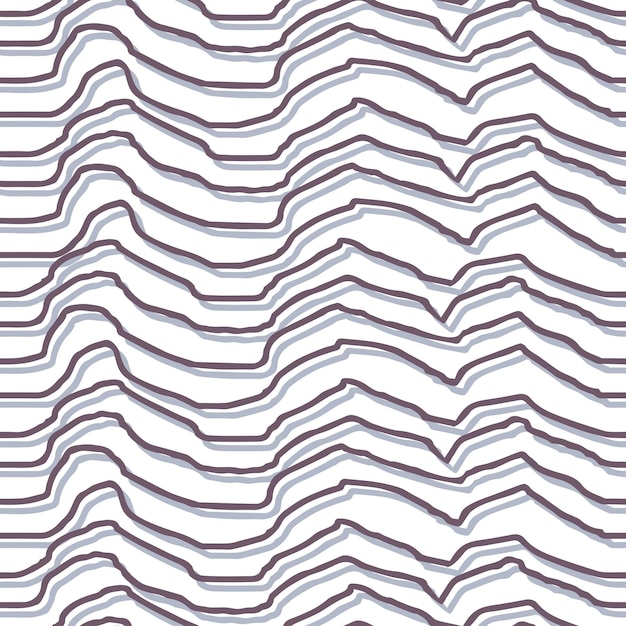 Abstract stripes doodle vector seamless pattern