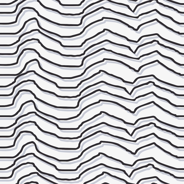 abstract stripes doodle vector seamless pattern