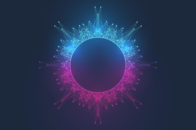 Abstract structure molecular background.