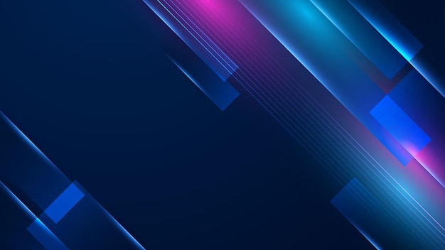 Abstract tech background Futuristic technology interface with arrows lines waves speed lights motion data concept science element cyberspace shapes and connection lines