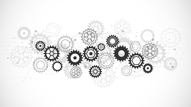 Abstract technical background of mechanical engineering