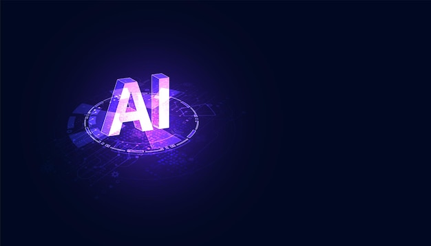 Abstract technology Ai computing concept working data of Artificial intelligence and futuristic