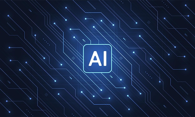 Abstract technology artificial intelligence chipset design futuristic concept technology