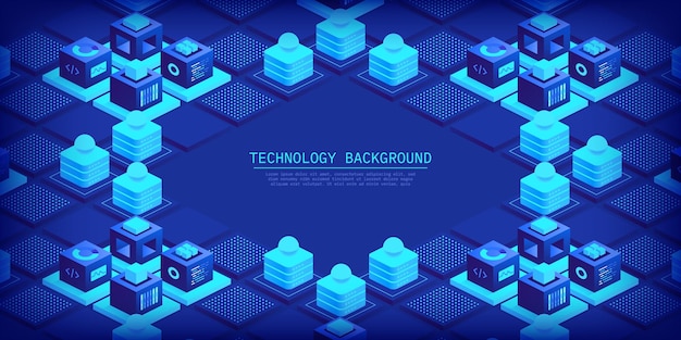 Abstract technology background Blockchain concept