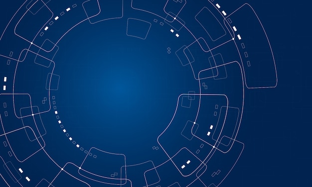 abstract technology background design on blue background