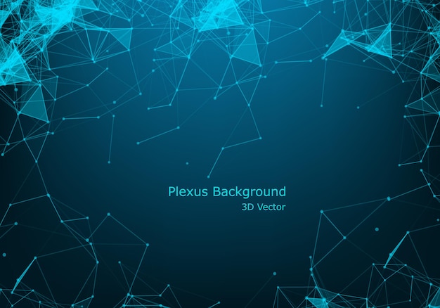 Abstract technology background Science background Big data Background vector Plexus effect Network connection structure Vector illustration