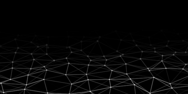Abstract technology background with connecting dots and lines Network concept Data technology