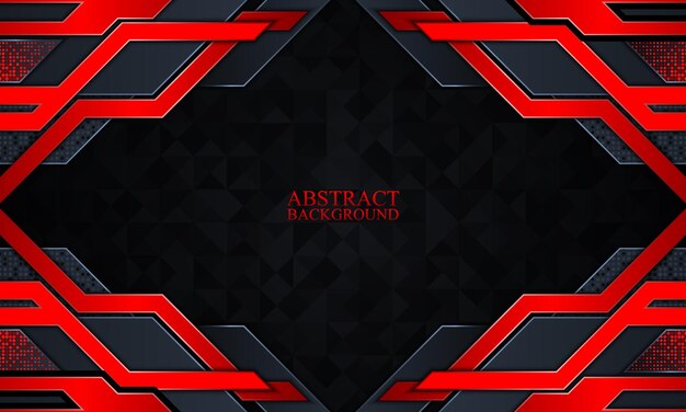 Abstract technology background with dark navy and red glow stripes Vector illustration