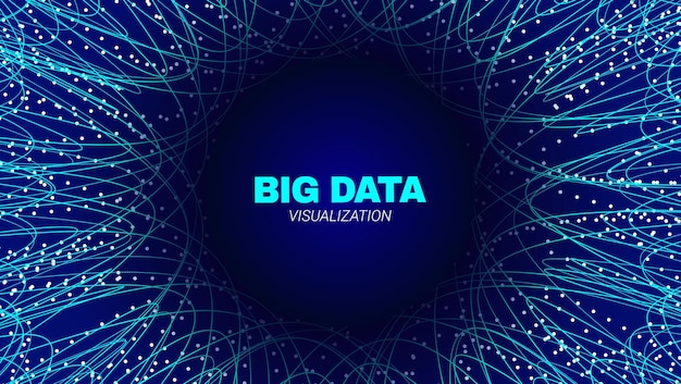 Abstract technology big data stream visualization