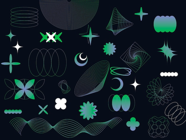 abstract technology elements futuristic line design elements