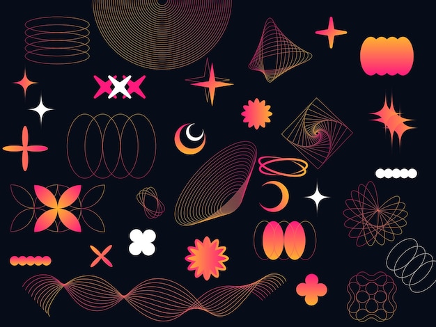 Abstract Technology Elements futuristic line design elements