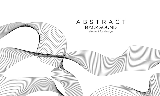 abstract template background with wave design digital frequency track equalizer stylized line art background black wave with lines created using blend tool vector illustration