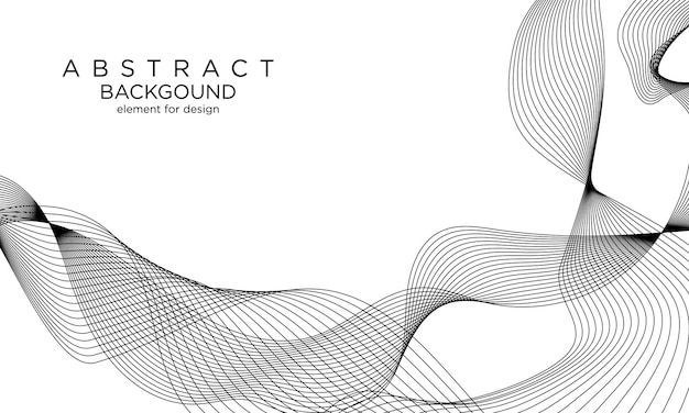 abstract template background with wave design digital frequency track equalizer stylized line art background black wave with lines created using blend tool vector illustration