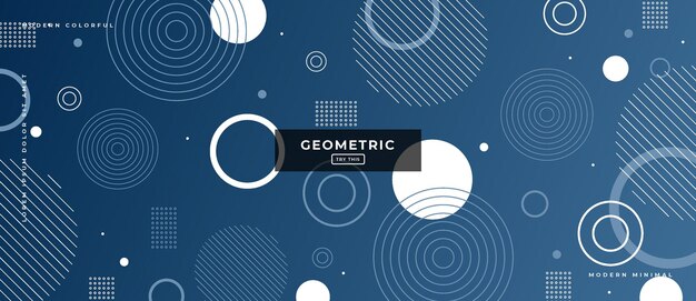 Abstract Trendy objects geometric gradient banner