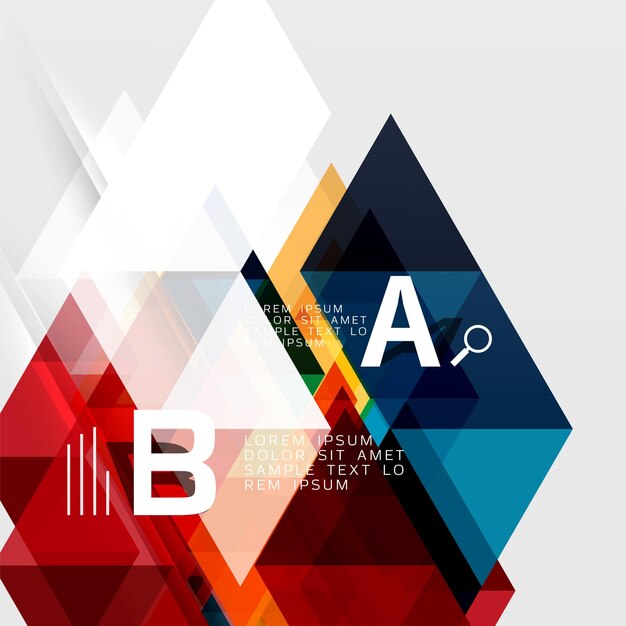 Abstract triangles and lines vector background