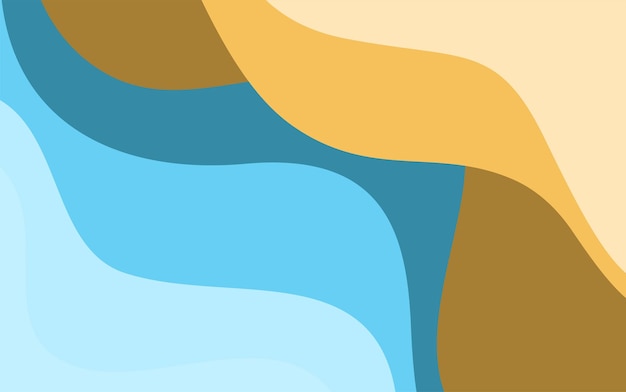abstract two color blue and yellow background with wave curve shape