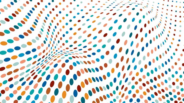 Abstract vector background Multicolored circles on a white background create the illusion of an uneven surface Modern colorsxA
