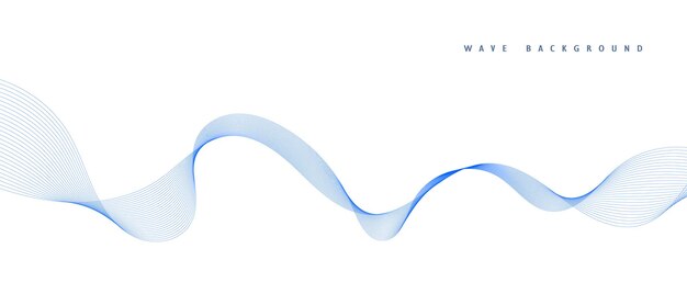 Abstract vector background with blue wavy lines