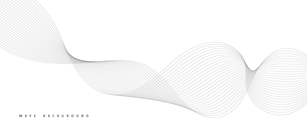 abstract vector background with grey wavy lines