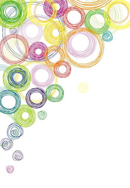 Abstract vector background with kids colored circles