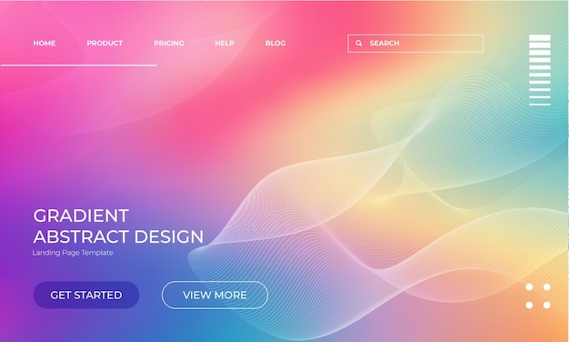 Abstract Vector Gradient Background with Colorful Pattern for Landing Page