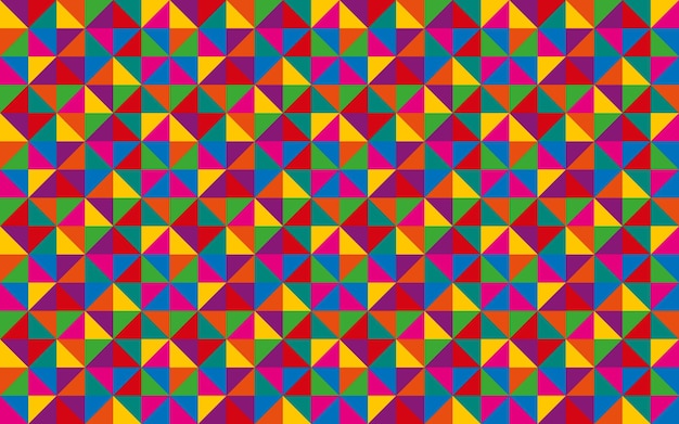 Abstract vector triangles colorful geometric triangular background seamless pattern of geometric shapes colorful mosaic