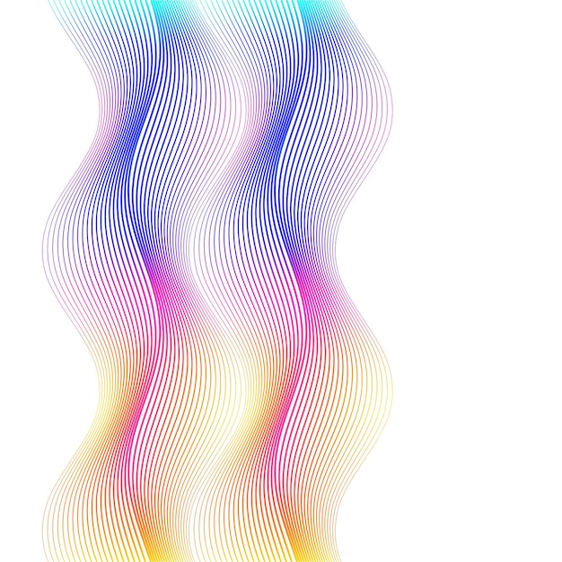 Abstract vertical wavy stripes on white background08