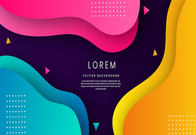 abstract vibrant colorful gradient wave background