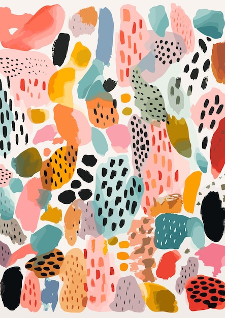 abstract watercolor animal print strains brush strokes