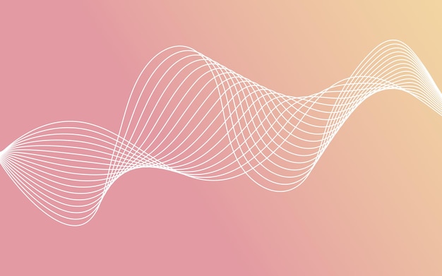 Abstract wave element for design Digital frequency track equalizer Curved wavy line Stylized lin