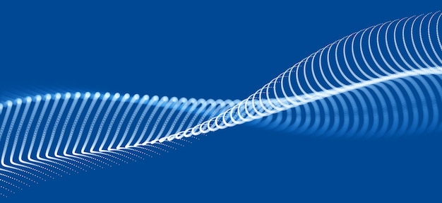 abstract wave flow of runny dotted particles vector abstract background, technology and science big data flow, nanotechnology, connection information tech design.