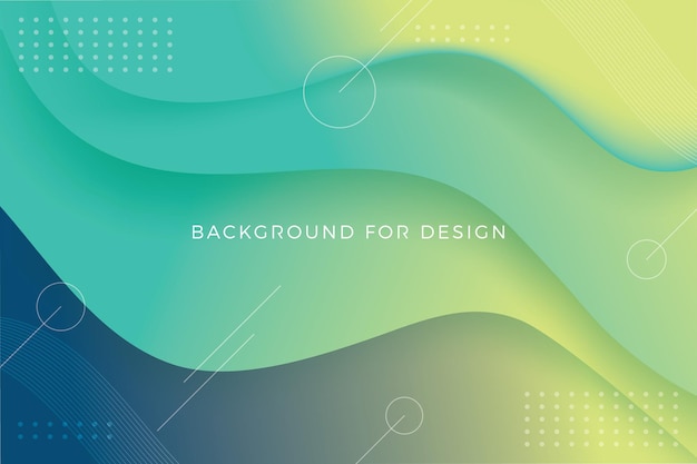 Abstract wave gradient blur background in pastel green background