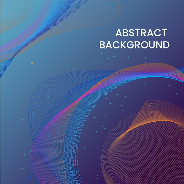 Abstract Wave Line Background Template For Social Media