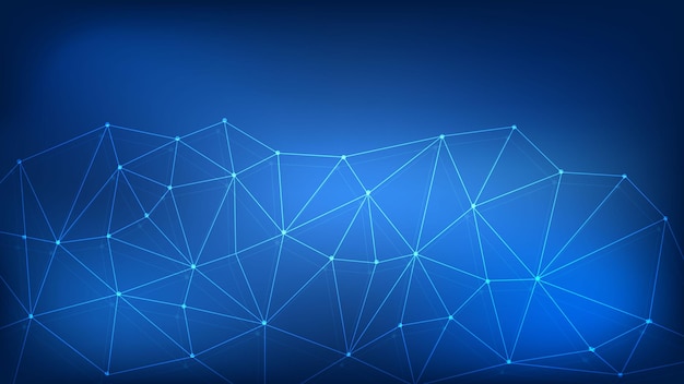 abstract wave lines colorful blue isolated on dark background concept of ai technology digital