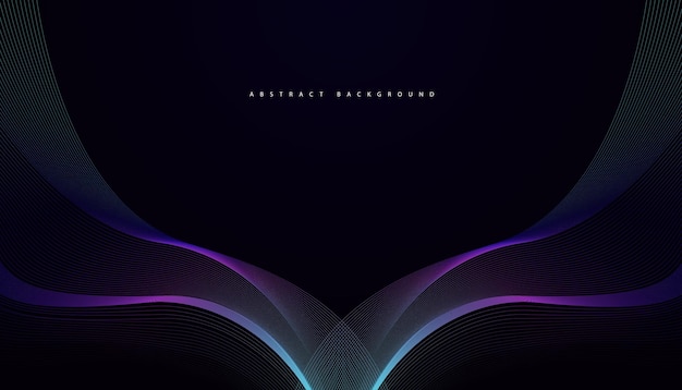 abstract wave lines pattern smooth curve flowing dynamic isolated background vector illustration