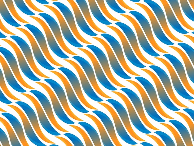 Abstract wave style design seamless pattern Free Vector