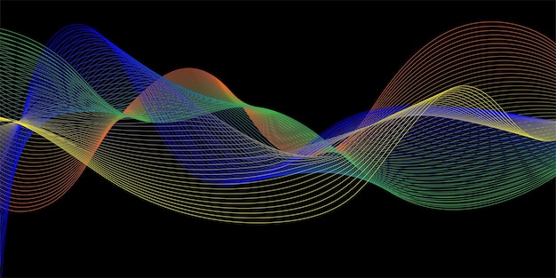 Abstract Waves Line Background