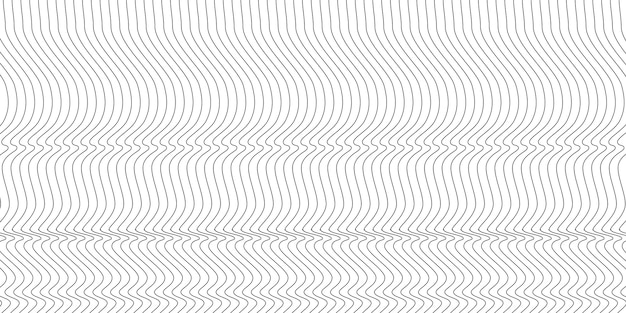 Abstract wavy background. Thin line on white