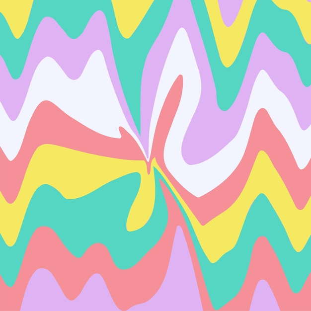 Abstract wavy distorted retro groovy background vector illustration of concentrated waves in s
