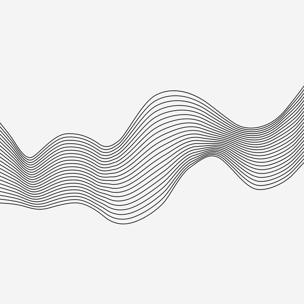 Abstract wavy lines formed by repeating text creating a dynamic and modern visual flow