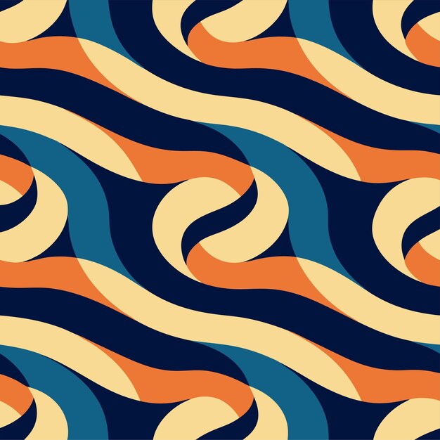 abstract wavy lines seamless pattern vector art and illustration