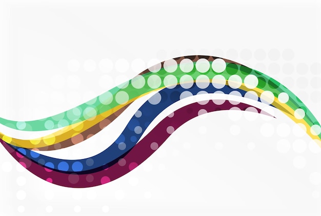 abstract wavy lines with transparent dots vector template background for workflow layout diagram number options or web design